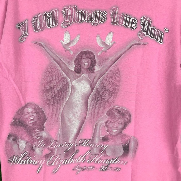 Rare Whitney Houston 2Side RIP Rest In Piece Shirt - Picture 9 of 9